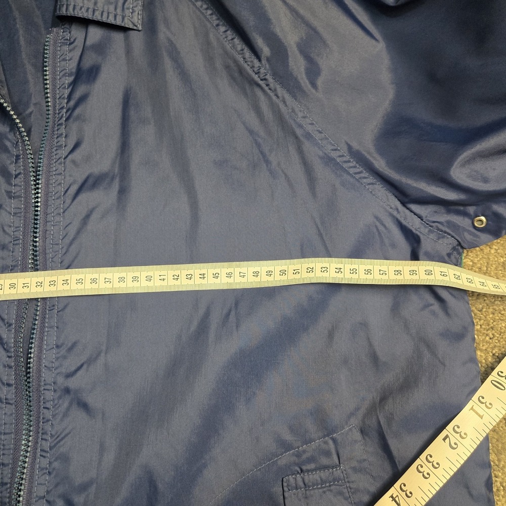 Vintage Dunlop Windbreaker Jacket Men's Size L‎ Navy Blue Short Sleeve Zip Up... - Picture 16 of 16
